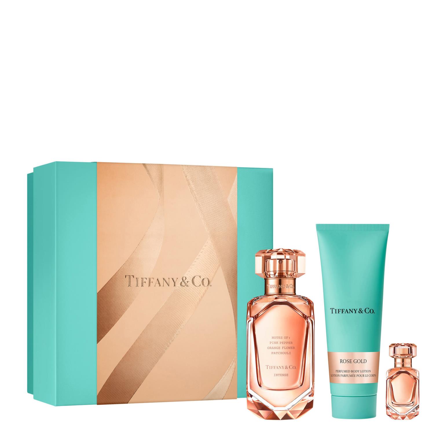 Tiffany Rose Gold Intense EDP 75ml + Lotion 100ml + EDP 5ml Set - Xmas 2024