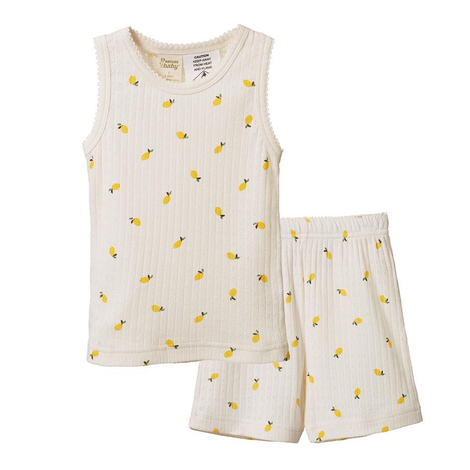 Nature Baby Singlet Pyjama Set Pointelle 3-4Y