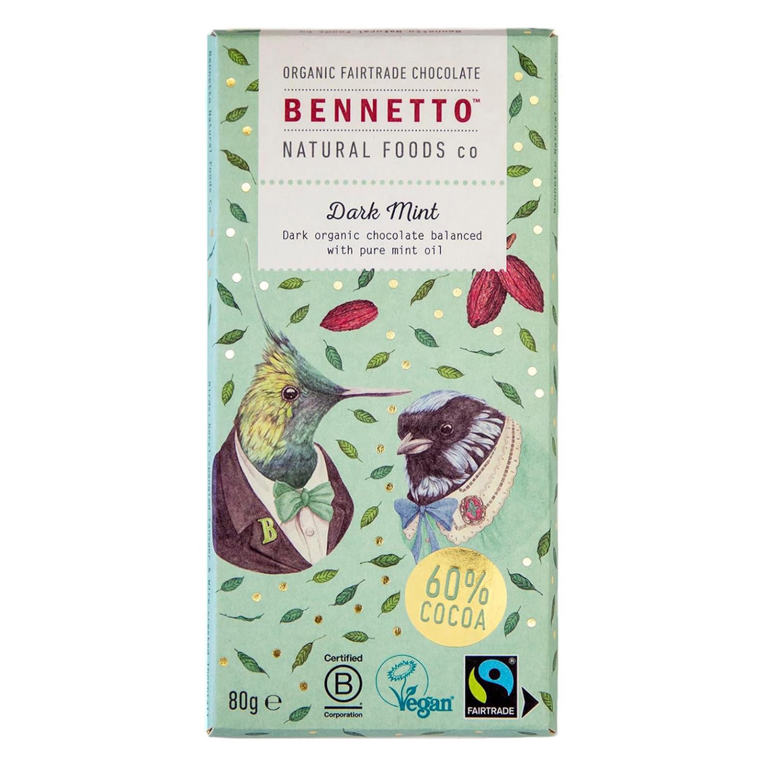 Bennetto Chocolate Dark Mint 80g