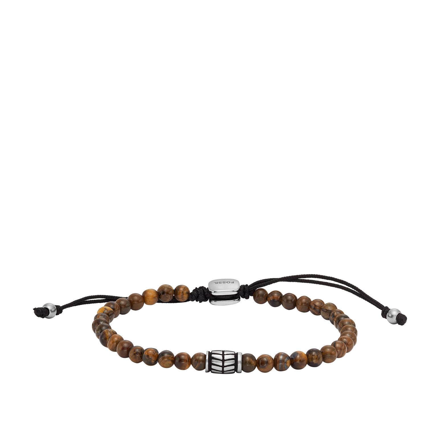 Fossil Tiger's Eye Beaded Bracelet