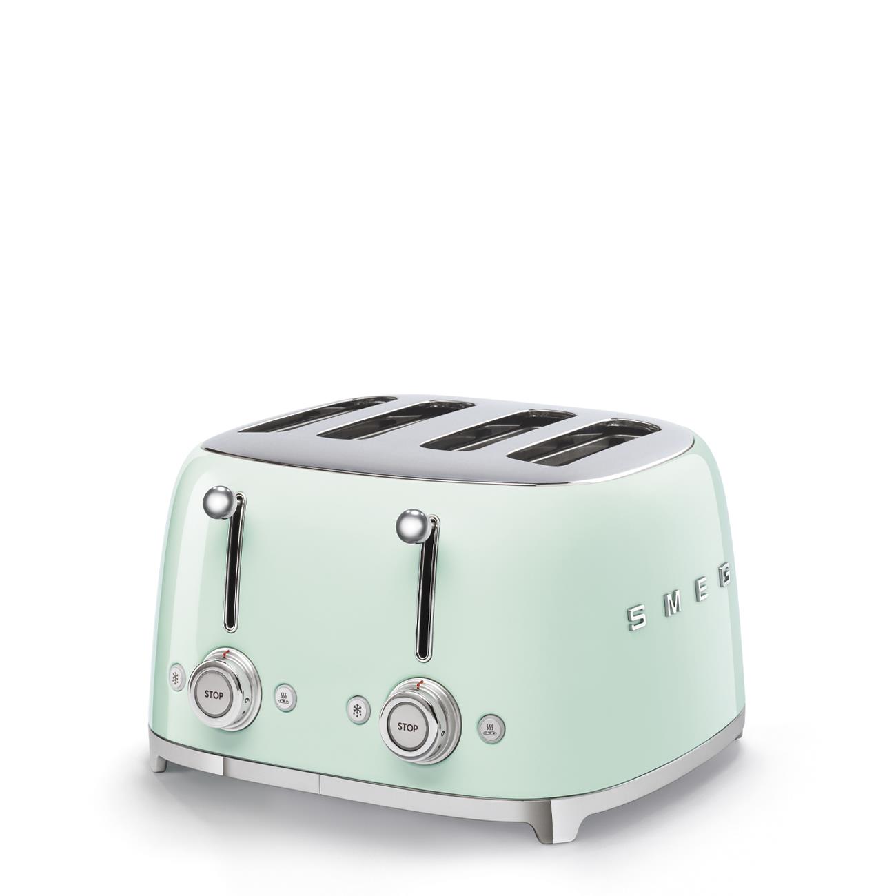 Smeg 4 Slice Wide Toaster - Pastel Green