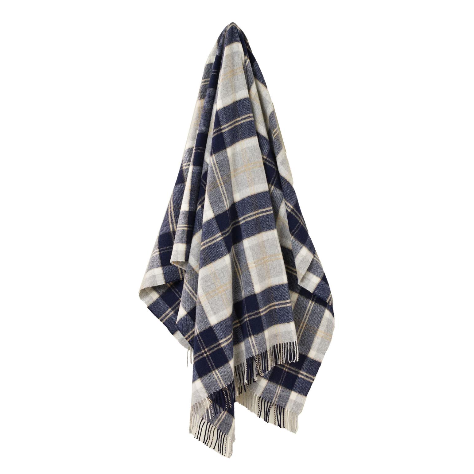 Exquisite Bannochburn Silver 100% Merino Throw