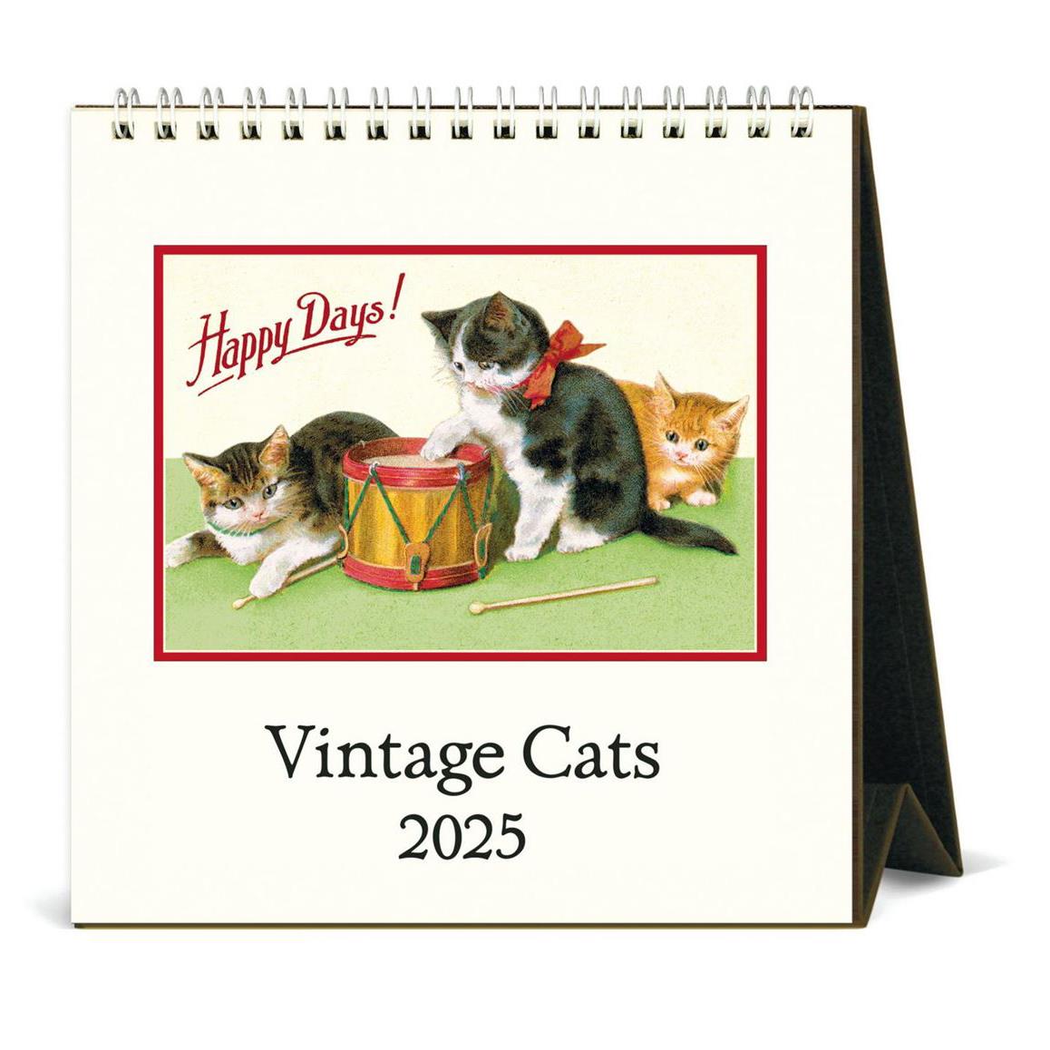 Cavallini Vintage Cats 2025 Desk Calendar