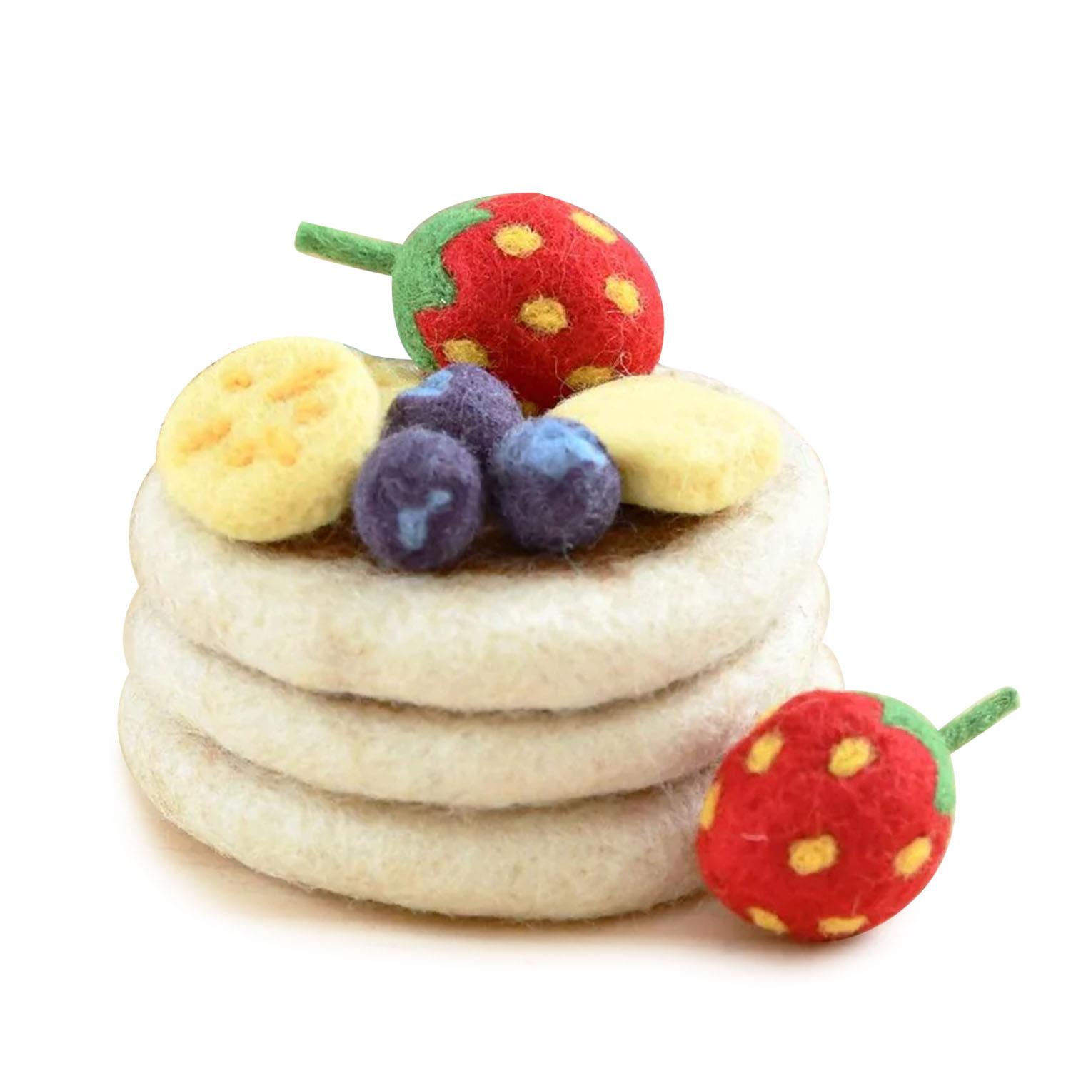 Tara Treasures Felt Pancake Stack Play Food Set