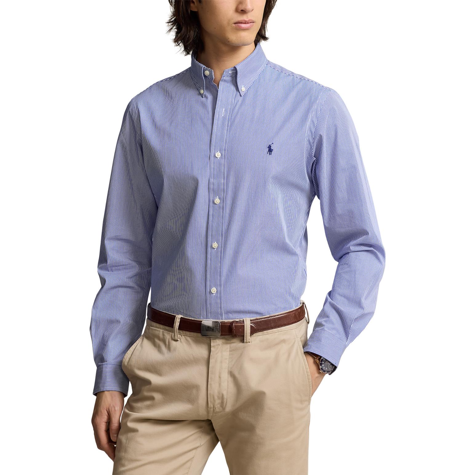 Polo Ralph Lauren Slim Fit Striped Stretch Poplin Shirt