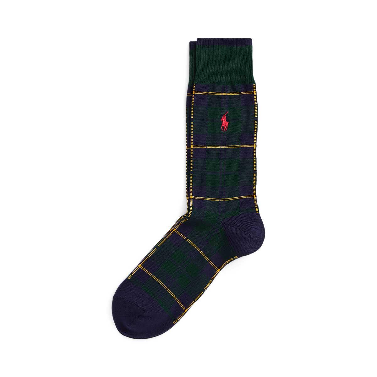 Polo Ralph Lauren Plaid Cotton Blend Crew Socks