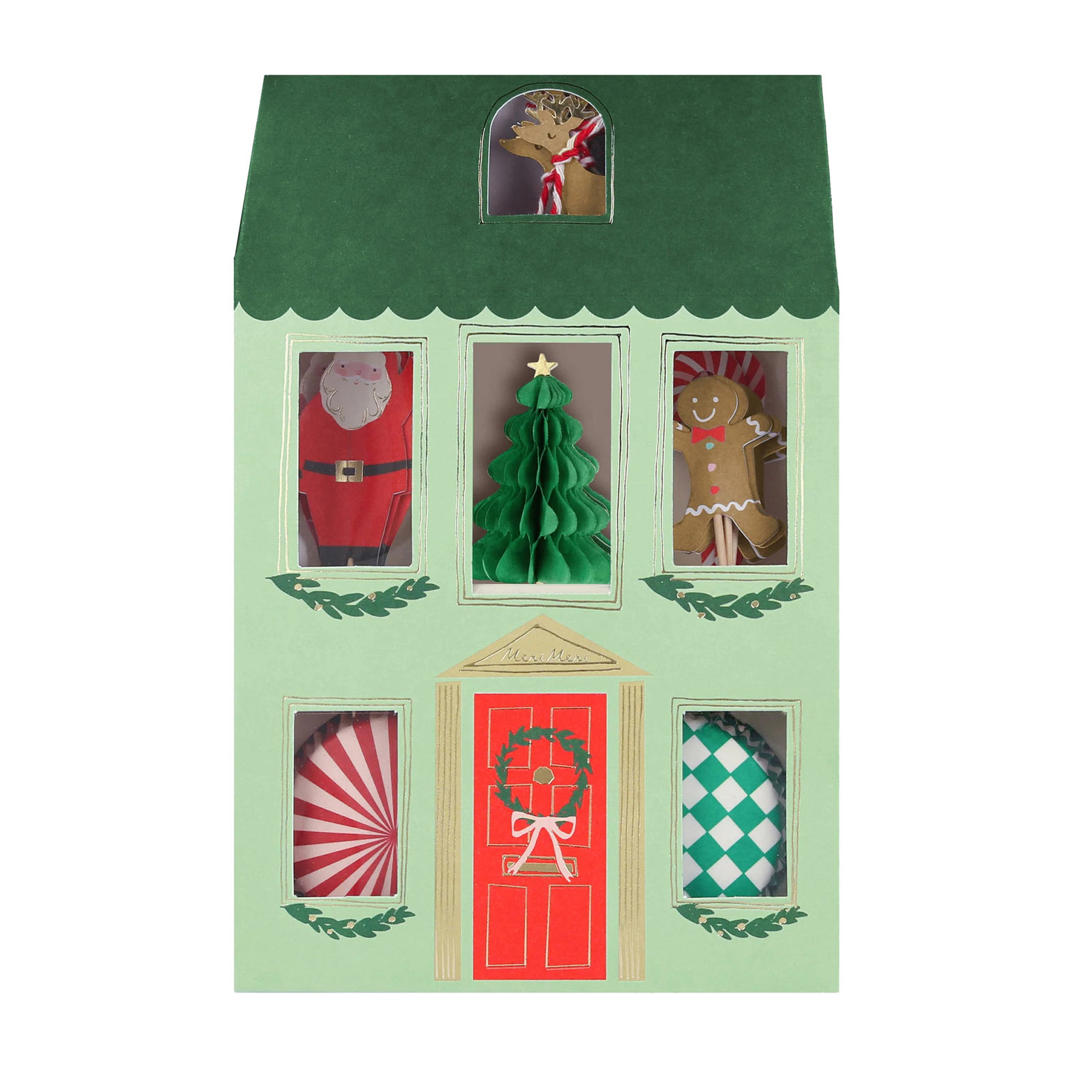 Meri Meri Festive House Cupcake Kit (x 24 toppers)