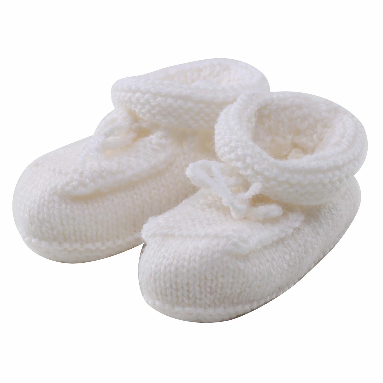 A Curtis Hand Knitted Merino Baby Booties