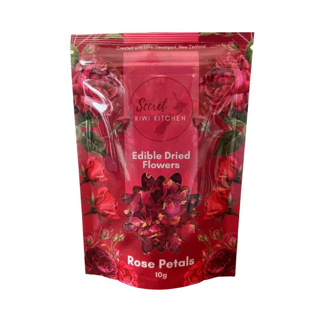 Secret Kiwi Kitchen Edible Rose Petals Pouch 10g