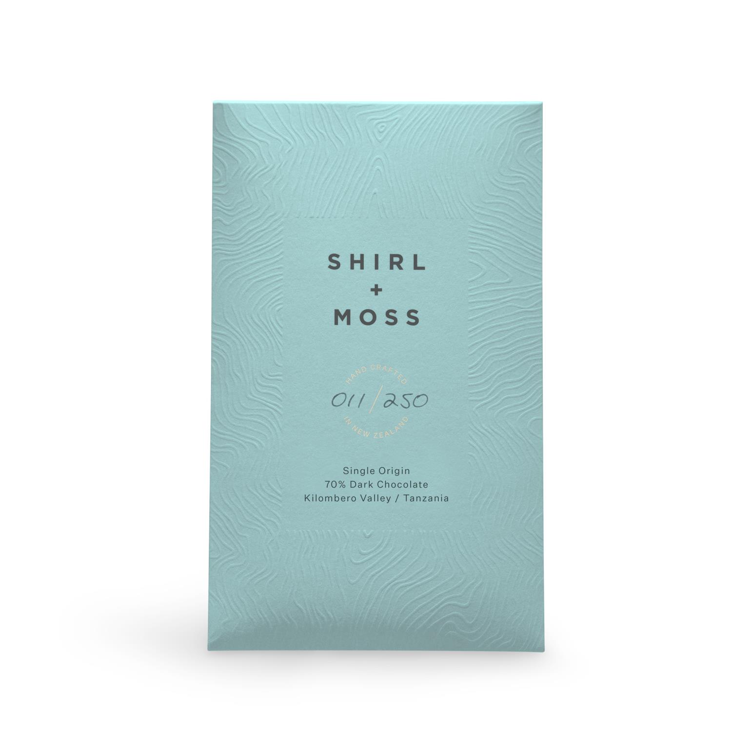 Shirl + Moss Single Origin Kilombero Valley 70% Dark Chocolate Bar 80G