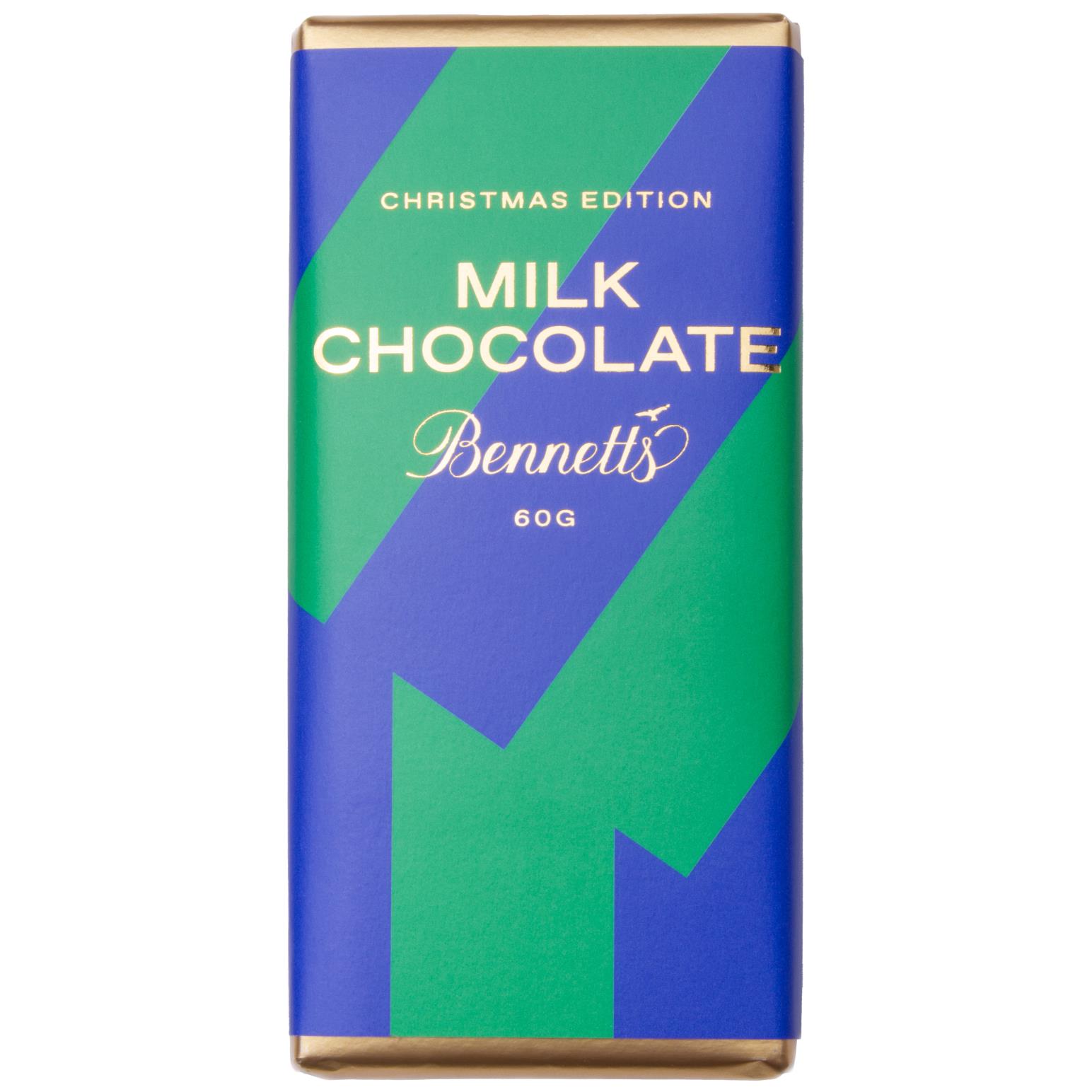 Bennetts of Mangawhai Christmas Collection Milk Chocolate Bar 60g