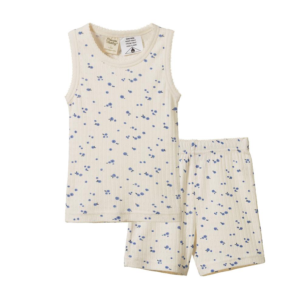 Nature Baby Singlet Pyjama Set Pointelle