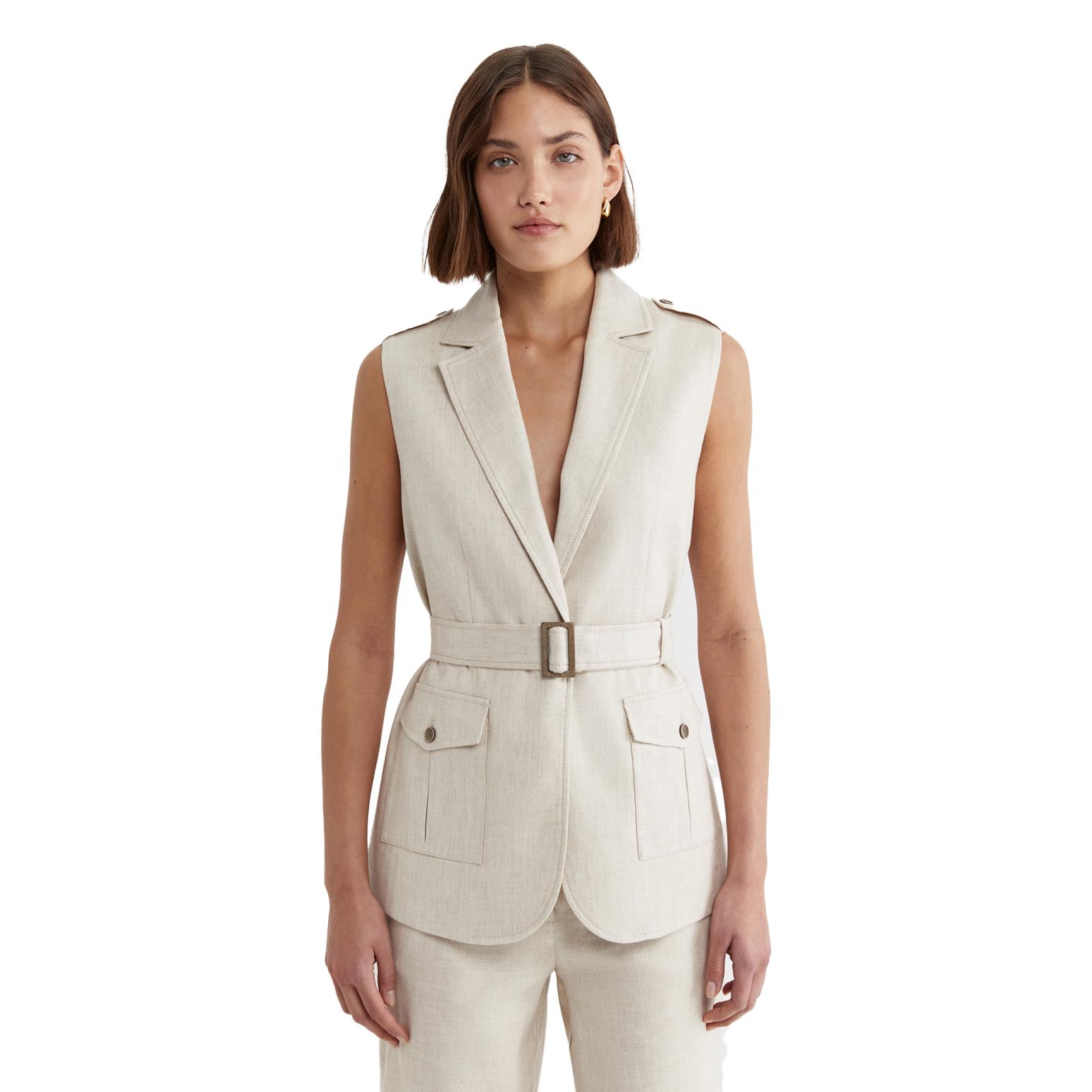 Sportscraft Lena Linen Safari Vest