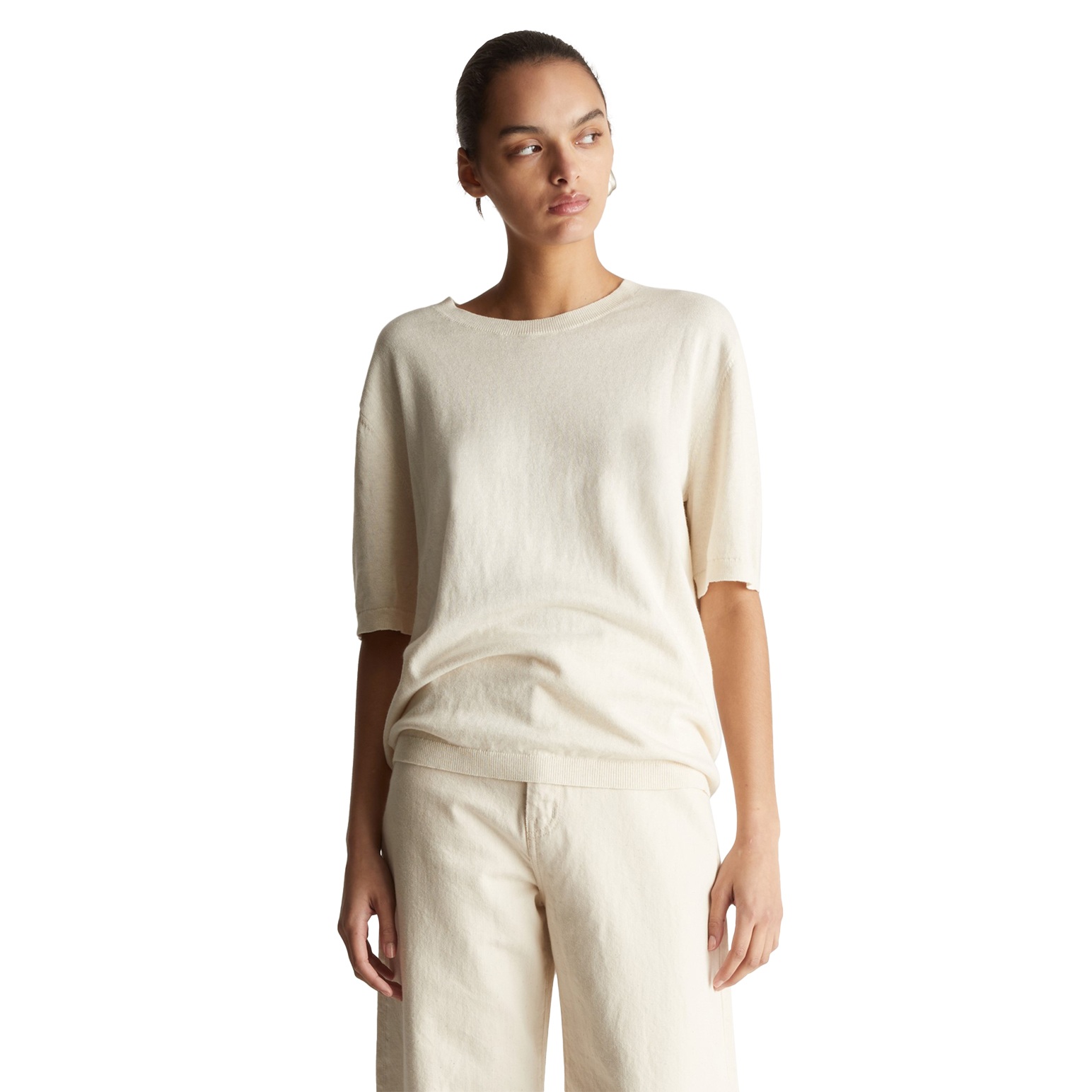 Lee Mathews Cotton Cashmere Oversized Tee