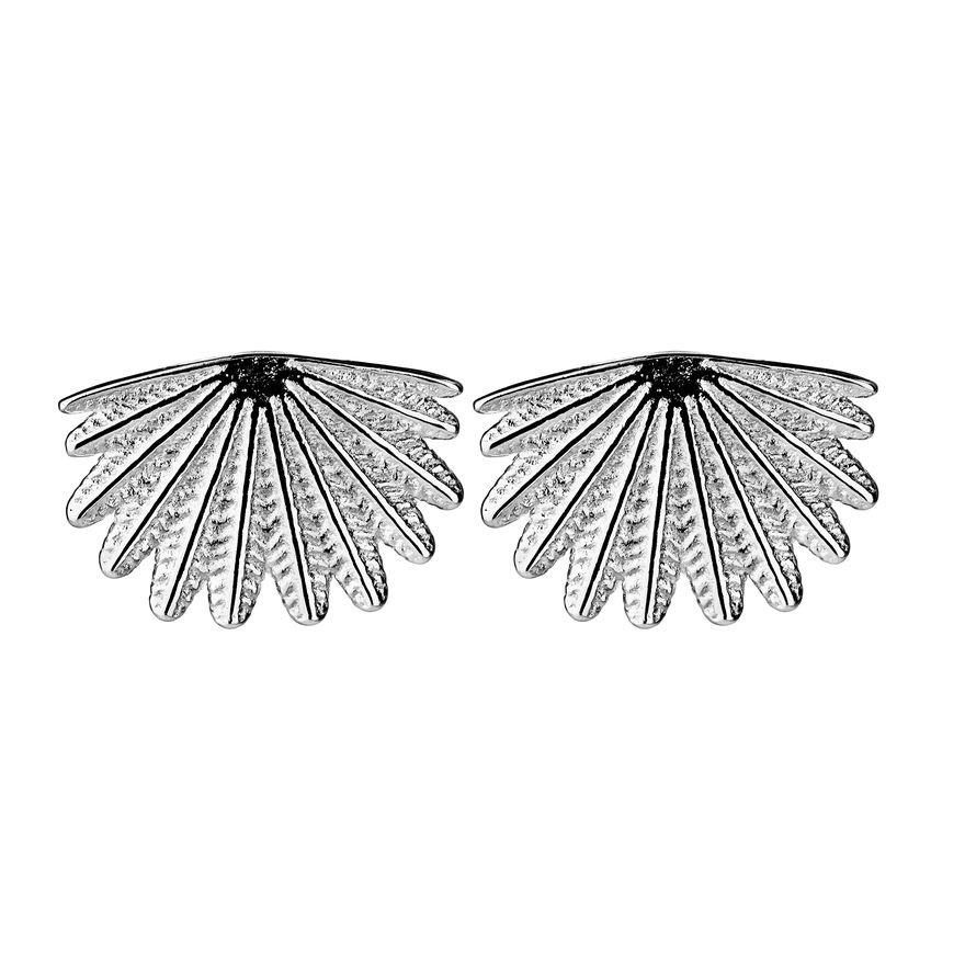 Boh Runga Mini Fan Tail Stud Earrings Silver