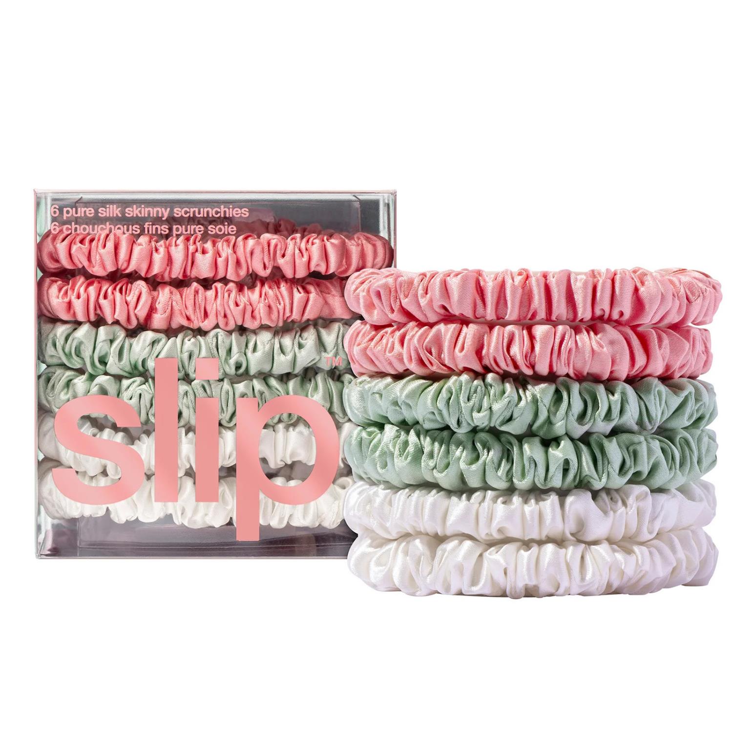 Slip Silk Skinny Scrunchies - Set Of 6