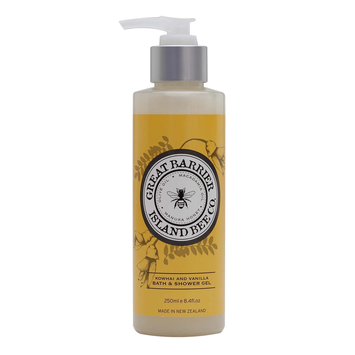 Great Barrier Island Bee Co Island Flowers Kowhai Vanilla Bath & Shower Gel