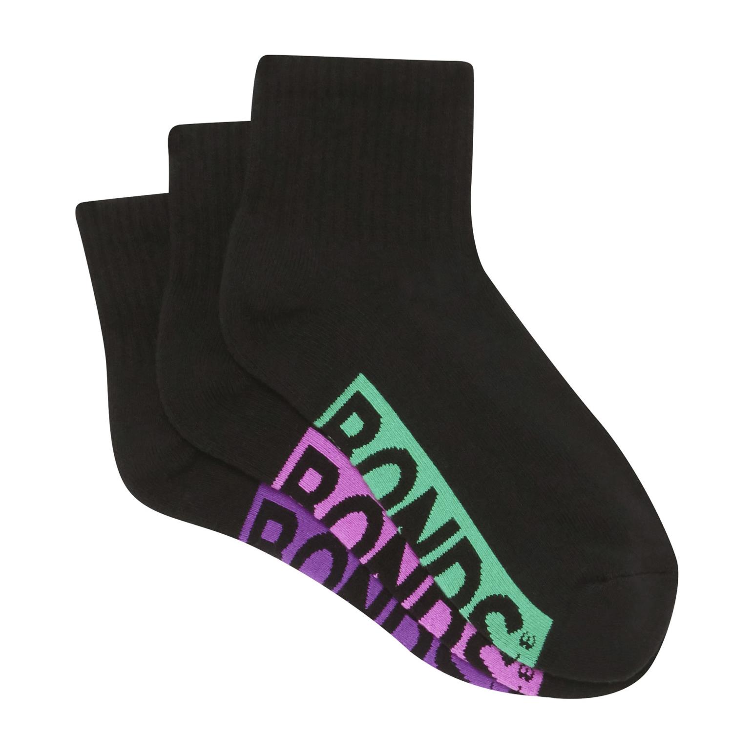 Bonds Logo Quarter Socks - 3 Pack