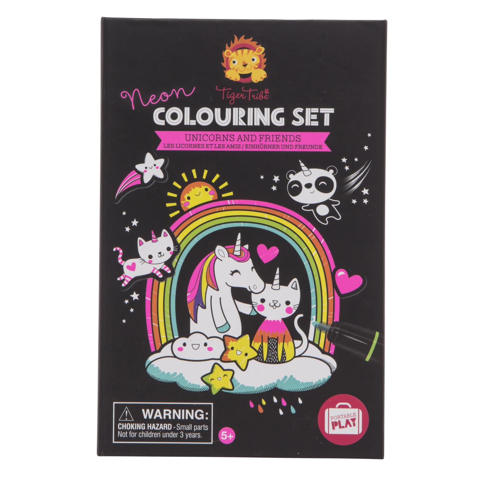 Tiger Tribe Neon Colouring Unicorn&Friends