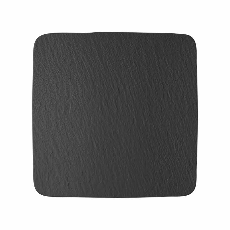 Villeroy & Boch Manufacture Rock Black Square Serving Plate/Gourmet Plate