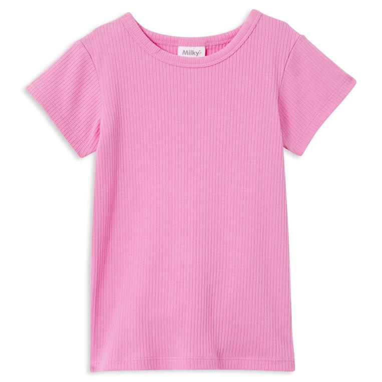 Milky Pink Rib Tee