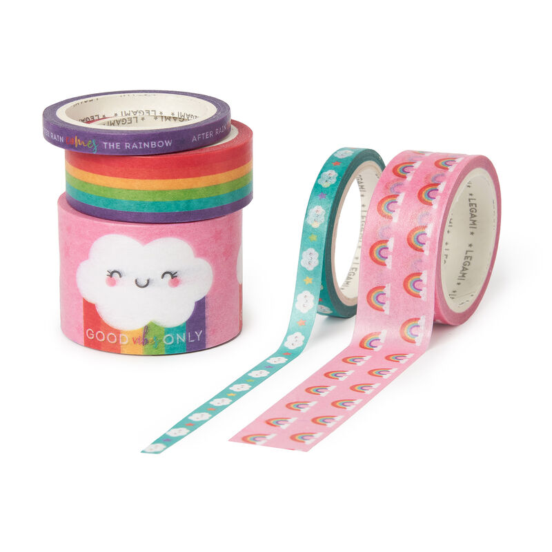 Legami Paper Sticky Tapes - Rainbow Paper Set of 5