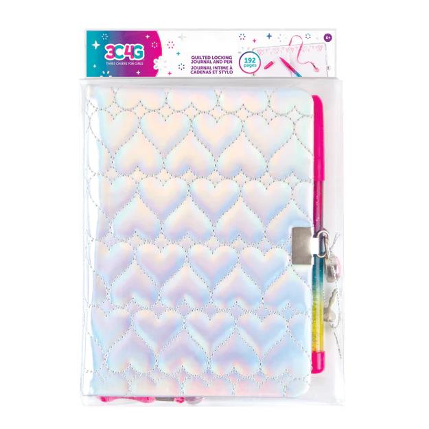 Three Cheers 4 Girls Quilted Locking Journal and Pen