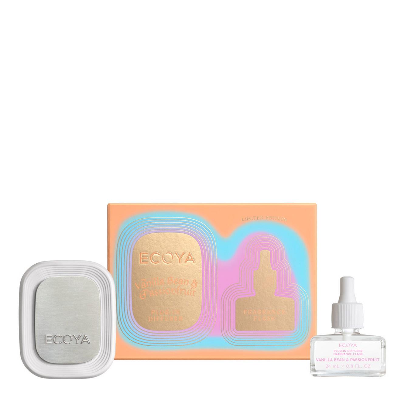 ECOYA Sorbet Summer: Vanilla Bean & Passionfruit Plug-in Diffuser Set 24ml