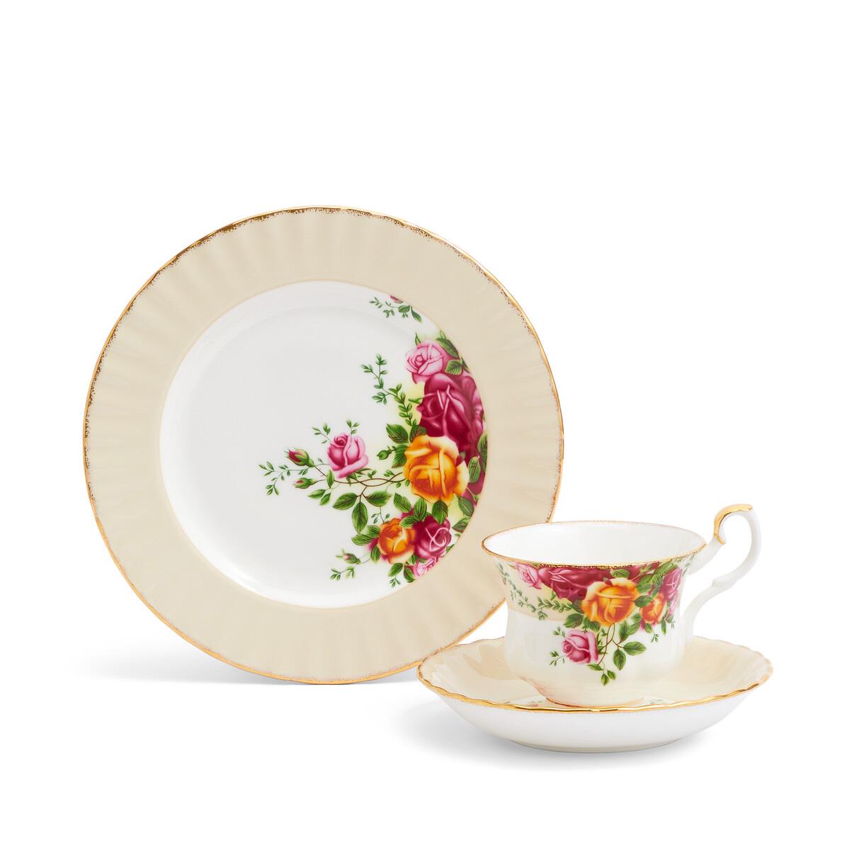 Royal Albert Old Country Roses 3 Piece Set Vanilla