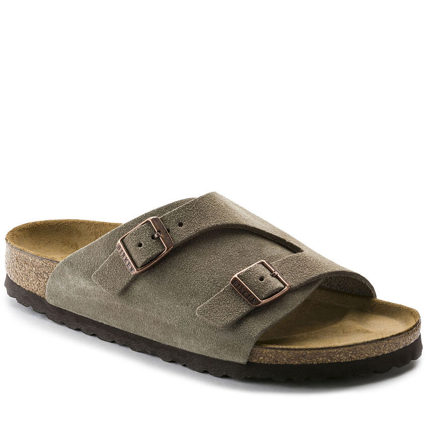 Birkenstock Zürich Suede Taupe Regular Width Sandal