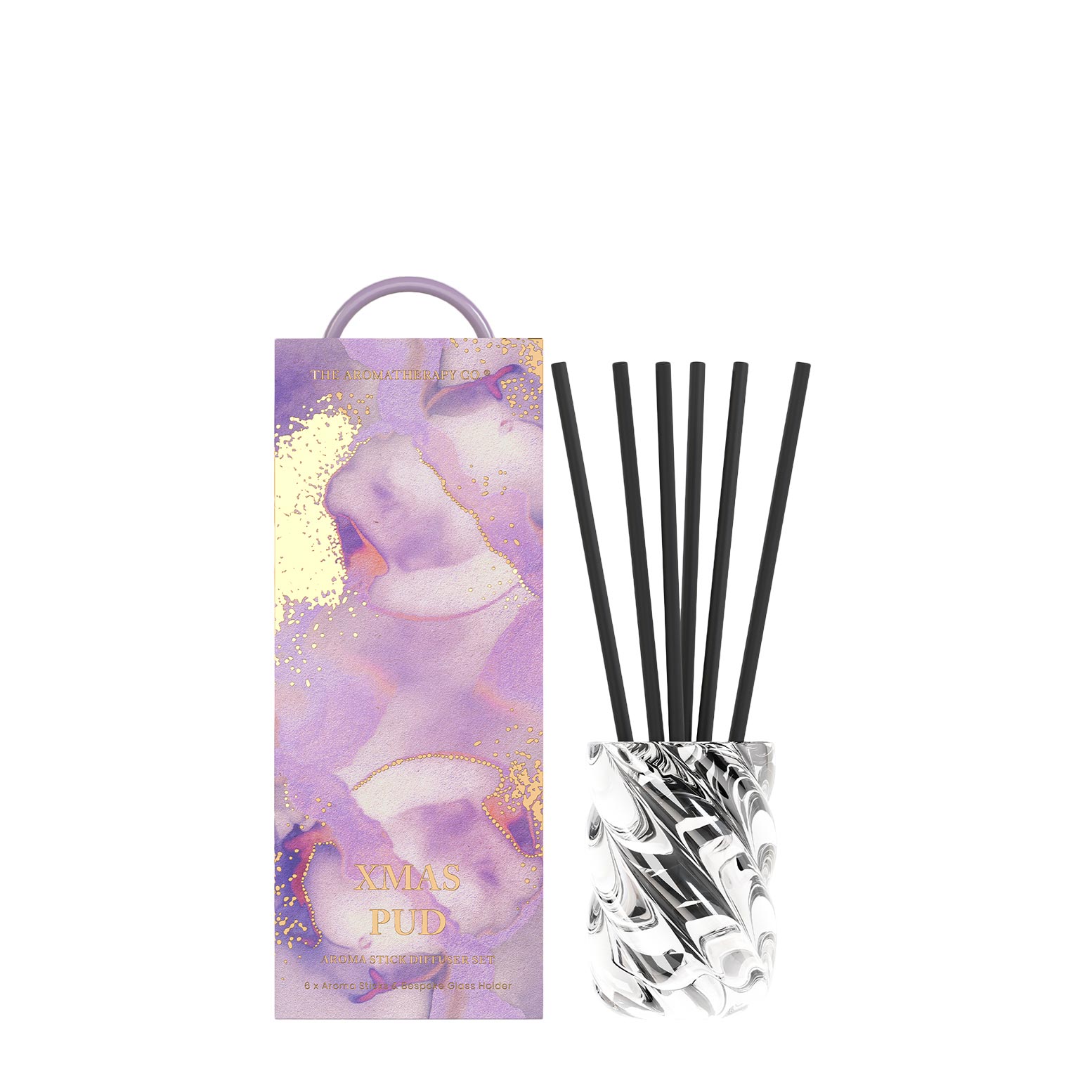 The Aromatherapy Co Festive Favours Le Aroma Sticks & Holder - Xmas Pud