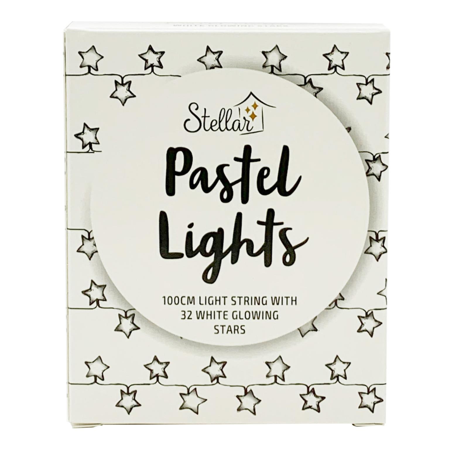 Stellar Haus Pastel Lights Stars White