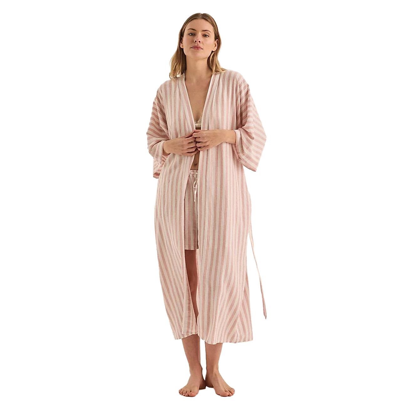 Gingerlilly Sunny Stripe Linen Robe