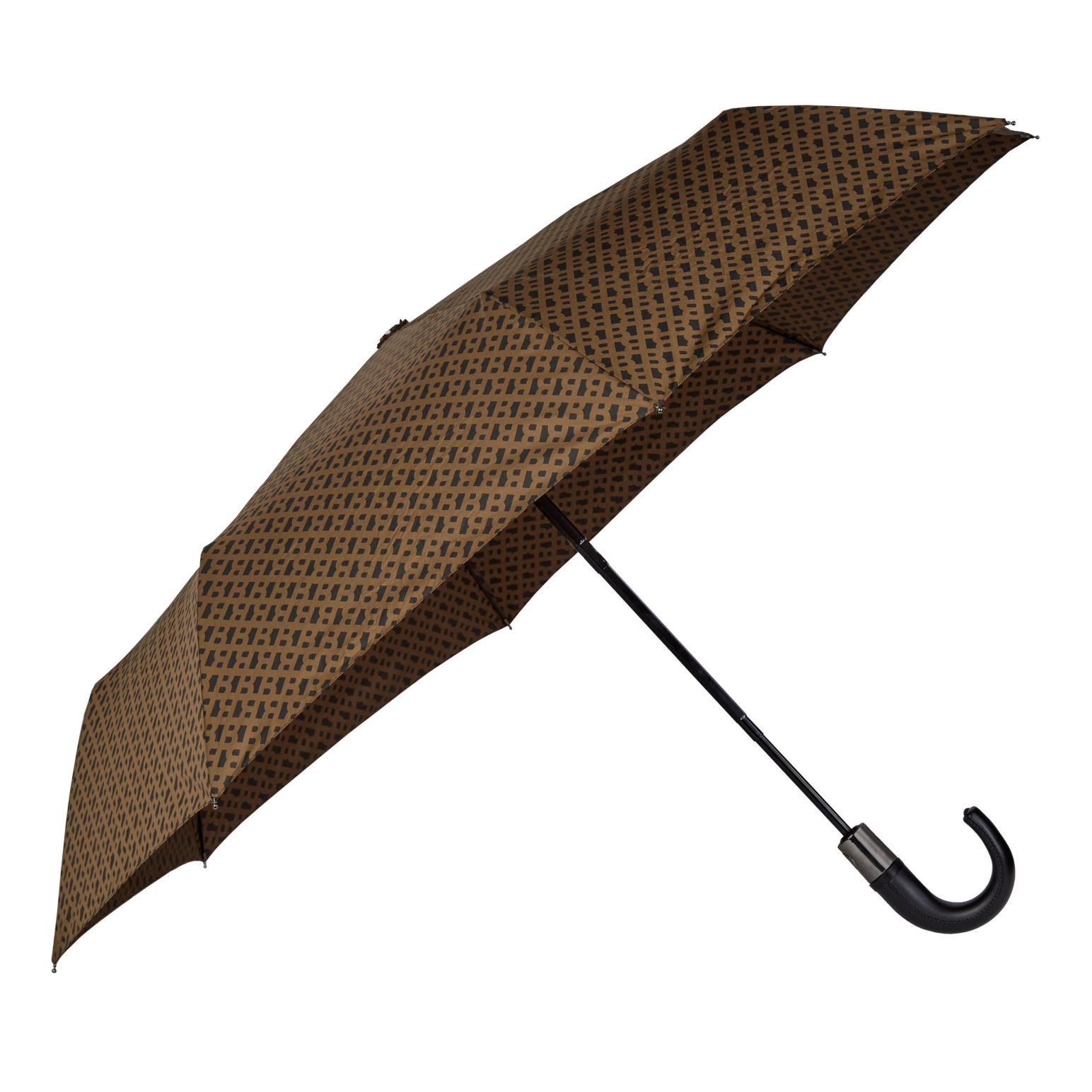 Hugo Boss Pocket Umbrella Monogramme Camel