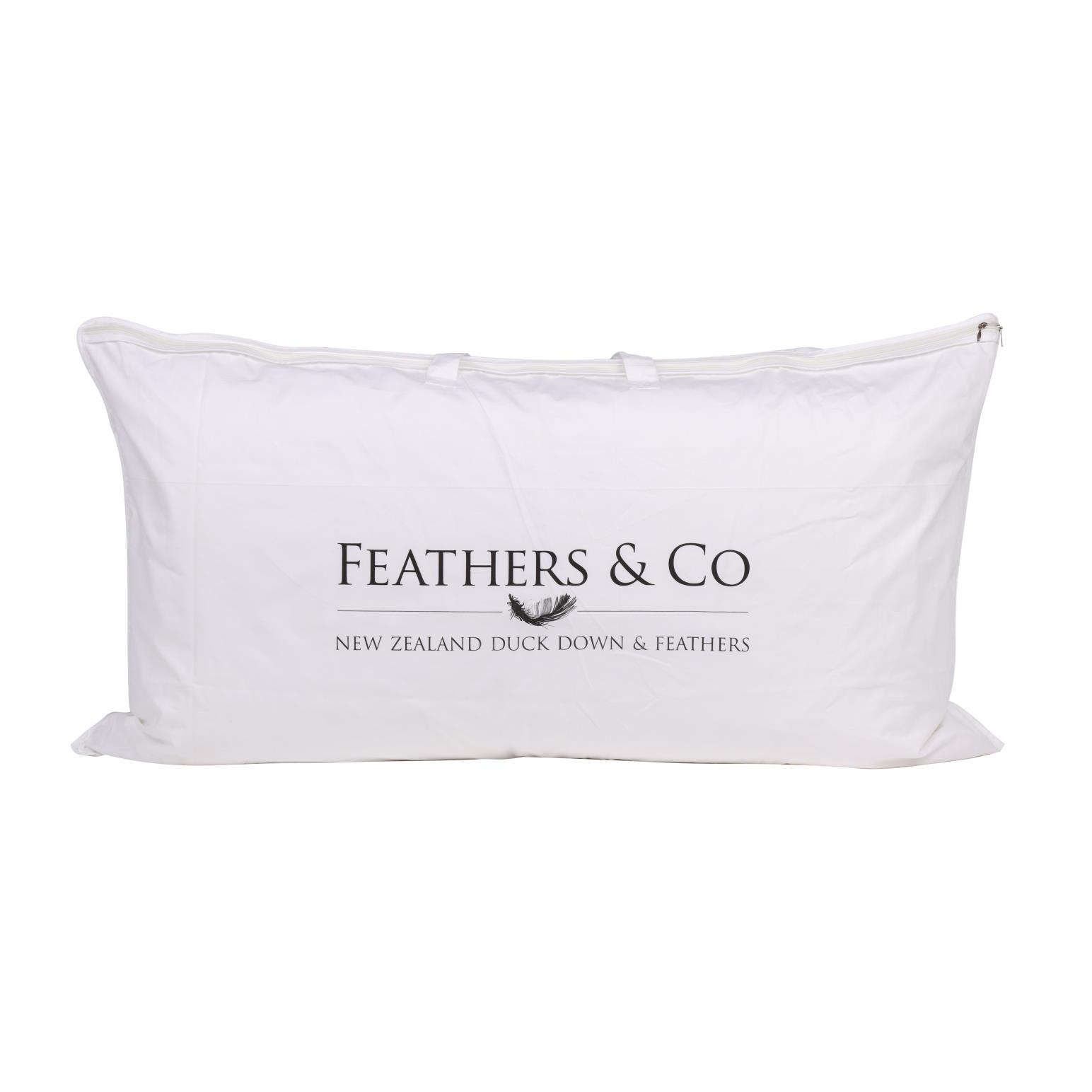 Feathers & Co Premium NZ Duck 70% Feather And 30% Down Lodge Pillow 90x50