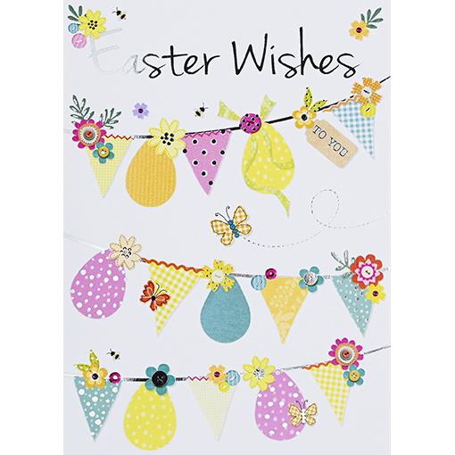 Image Gallery Wishes Bunting Easter Card