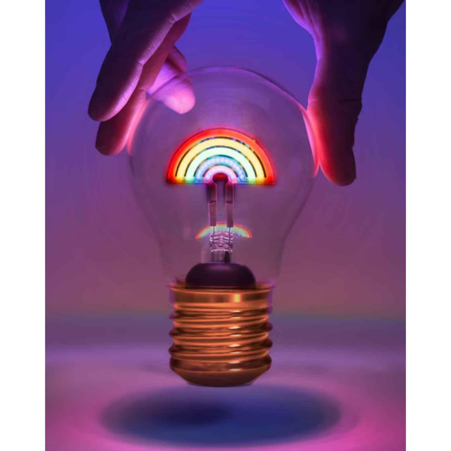 Stellar Haus Rainbow Lightbulb Lamp