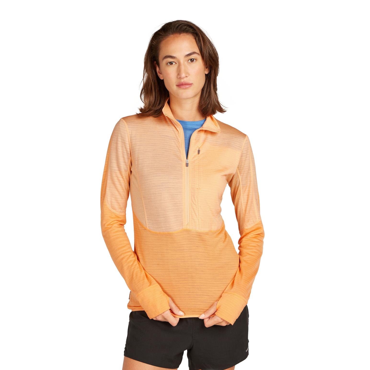 Icebreaker W Merino Blend 200 RealFleece Descender LS Half Zip