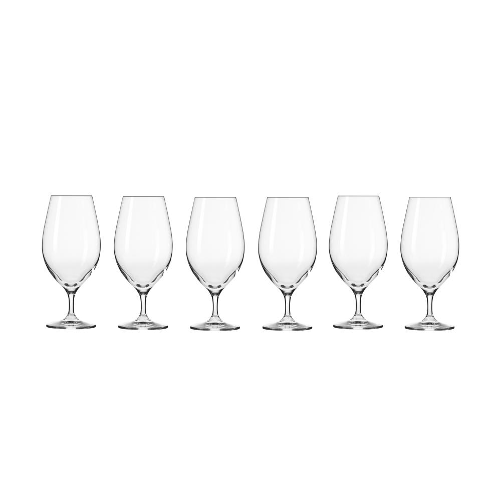 Krosno Harmony Beer Glass 400ml 6Pc Gift Boxed