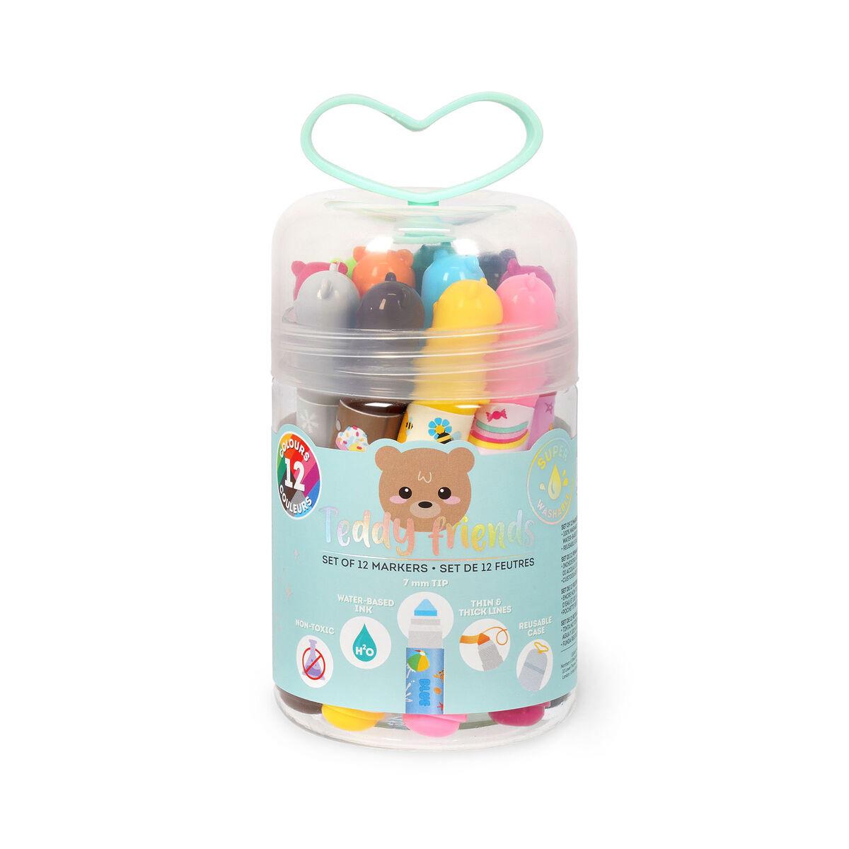 Legami Teddy Friends Teddy Bear Markers - Set of 12