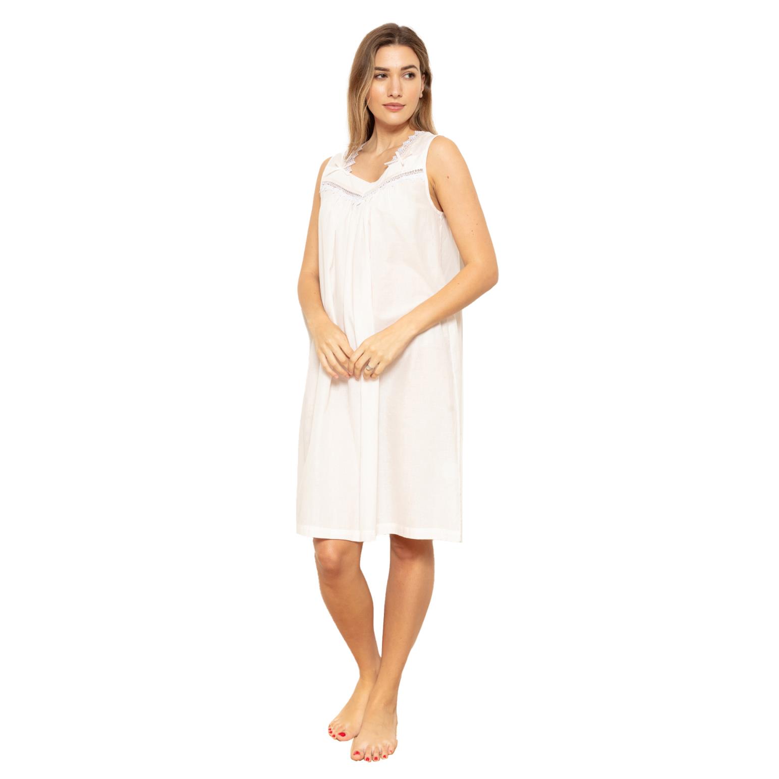 Cottonreal Cotton Voile Sleeveless N/Dress