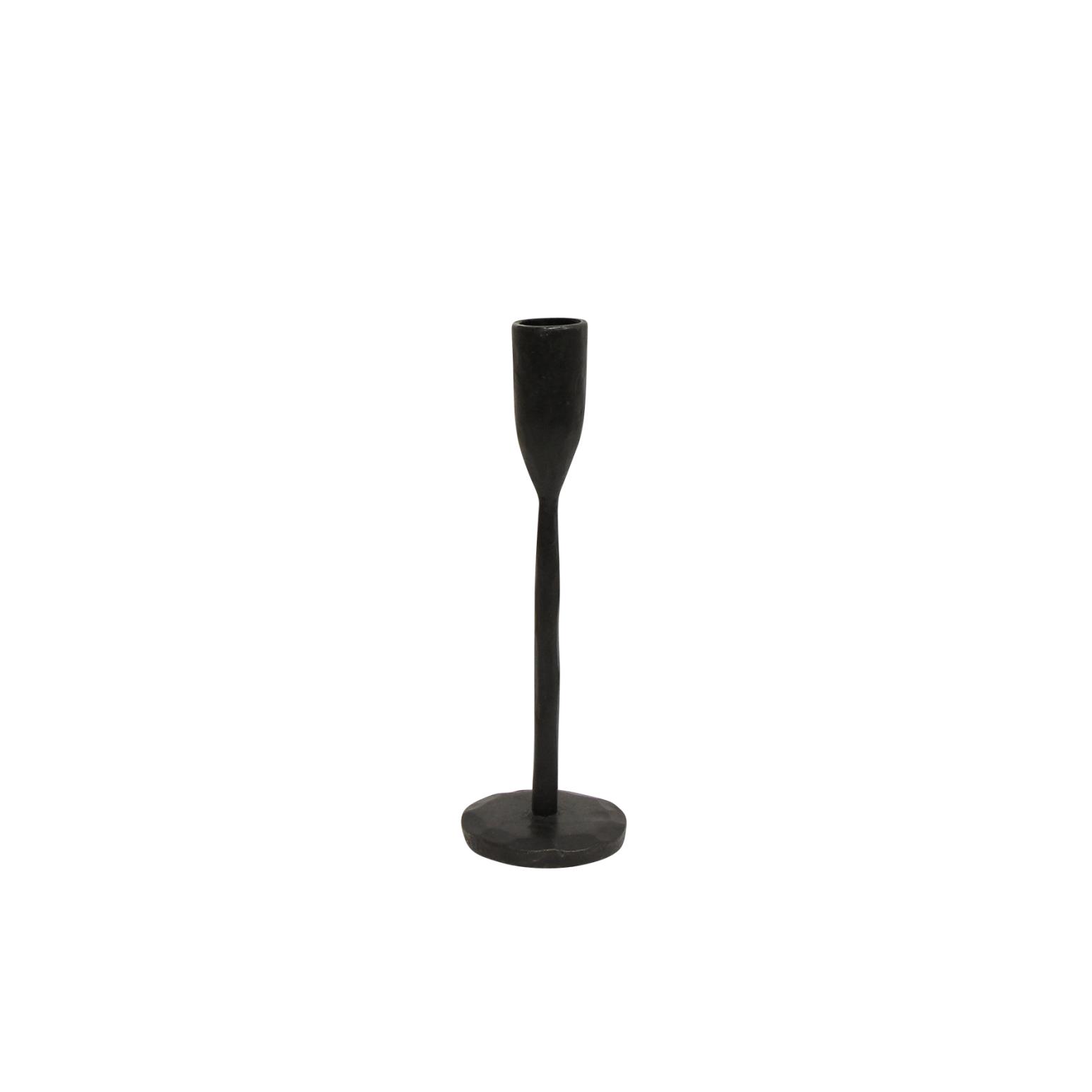 French Country Dax Black Candleholder