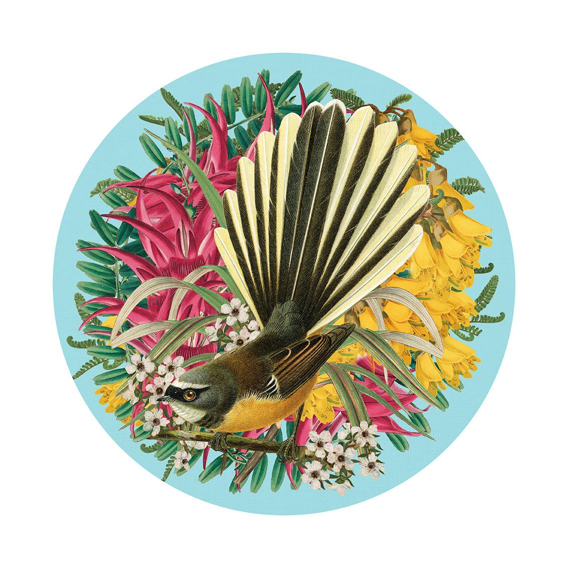 Botanical Fantail Art Spot Medium