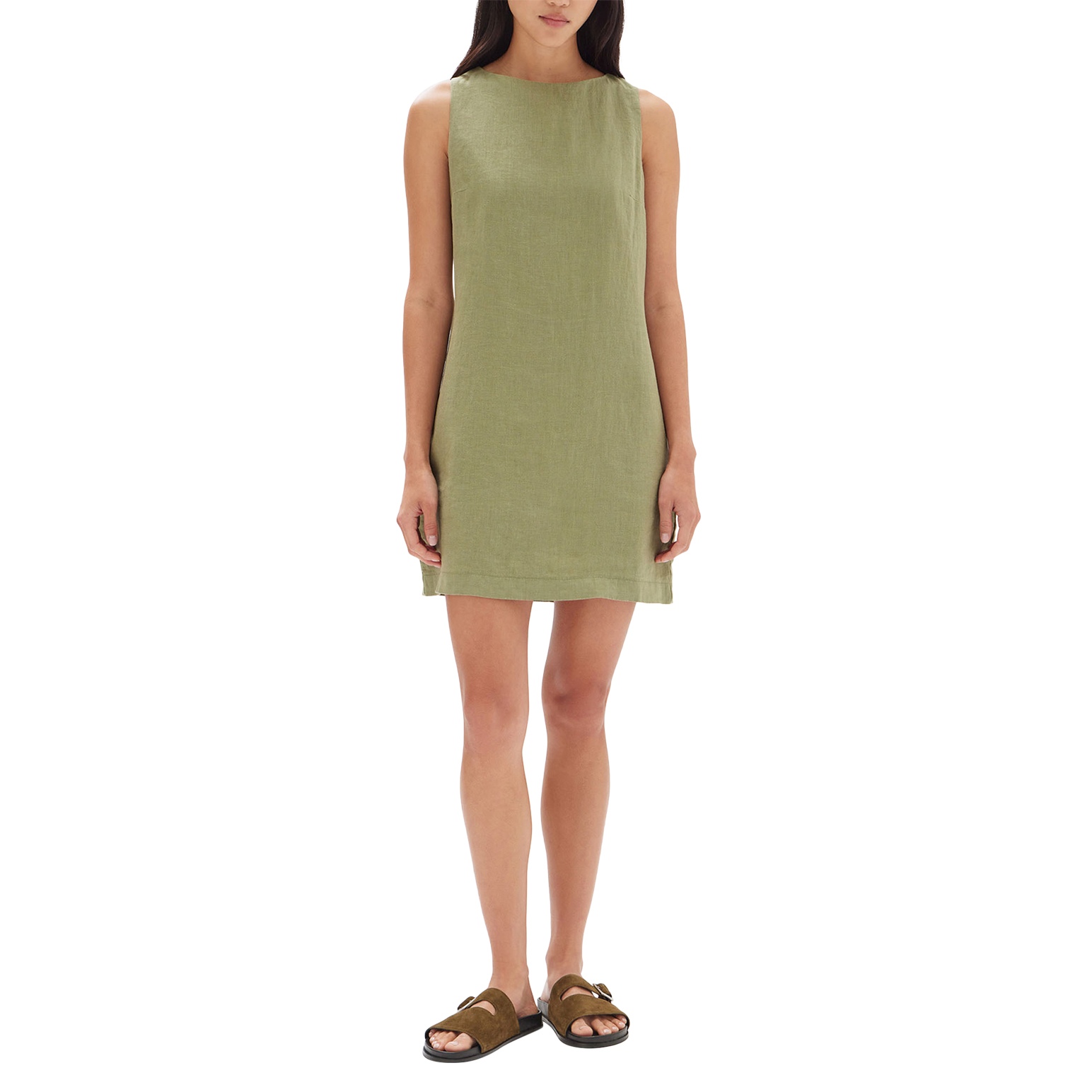 Assembly Label Nadine Linen Mini Dress Pandan