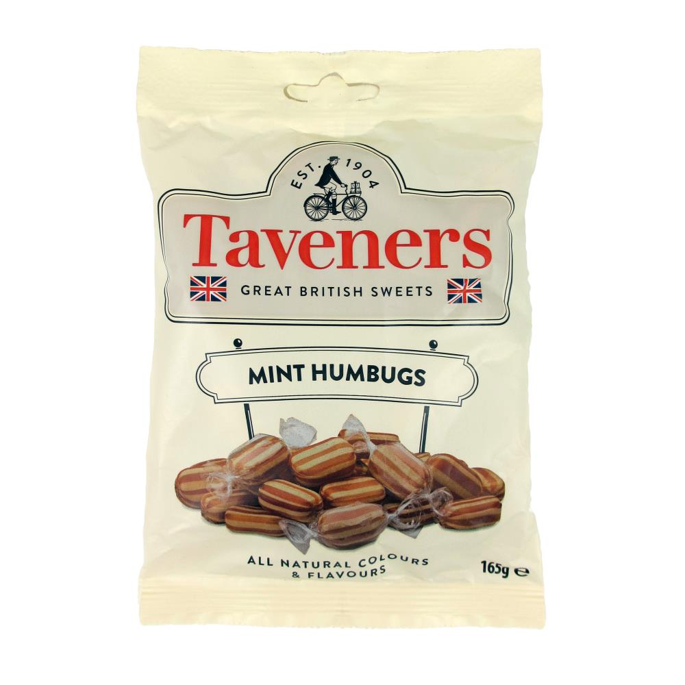 Taveners Great British Sweets Mint Humbugs 165g