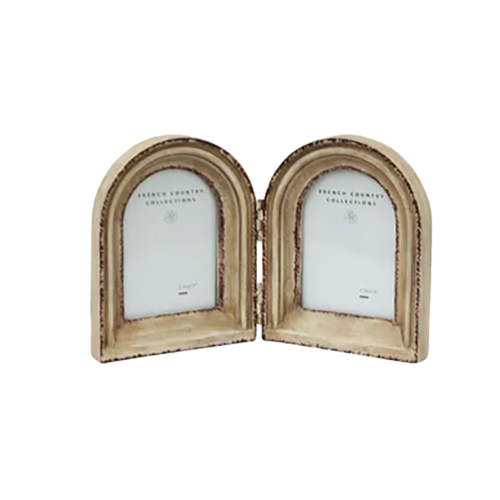 French Country Beech Double Arch Photo Frame 2.5x3.5