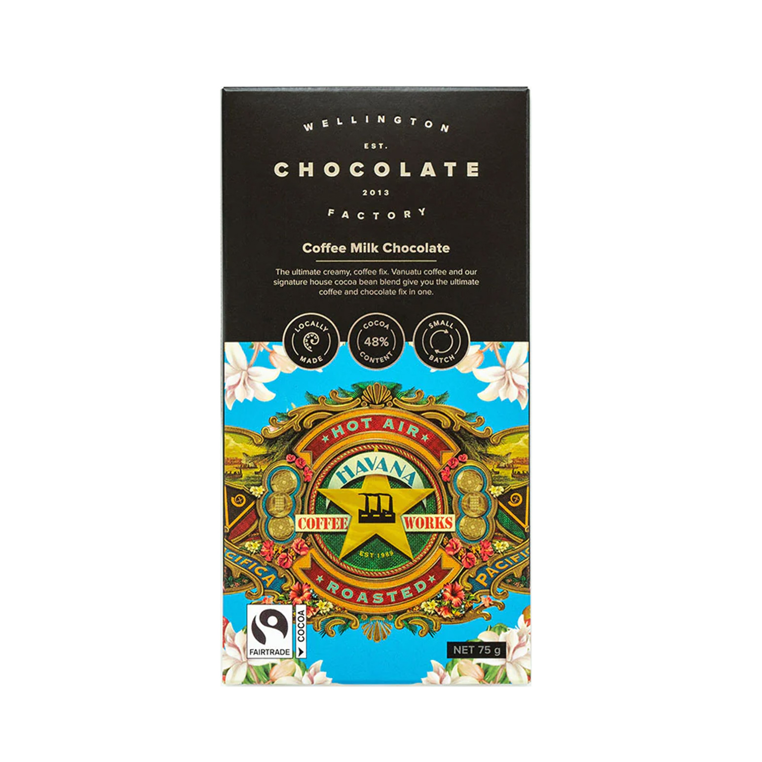 Wellington Chocolate Factory Coffee Milk Chocolate Bar 75g