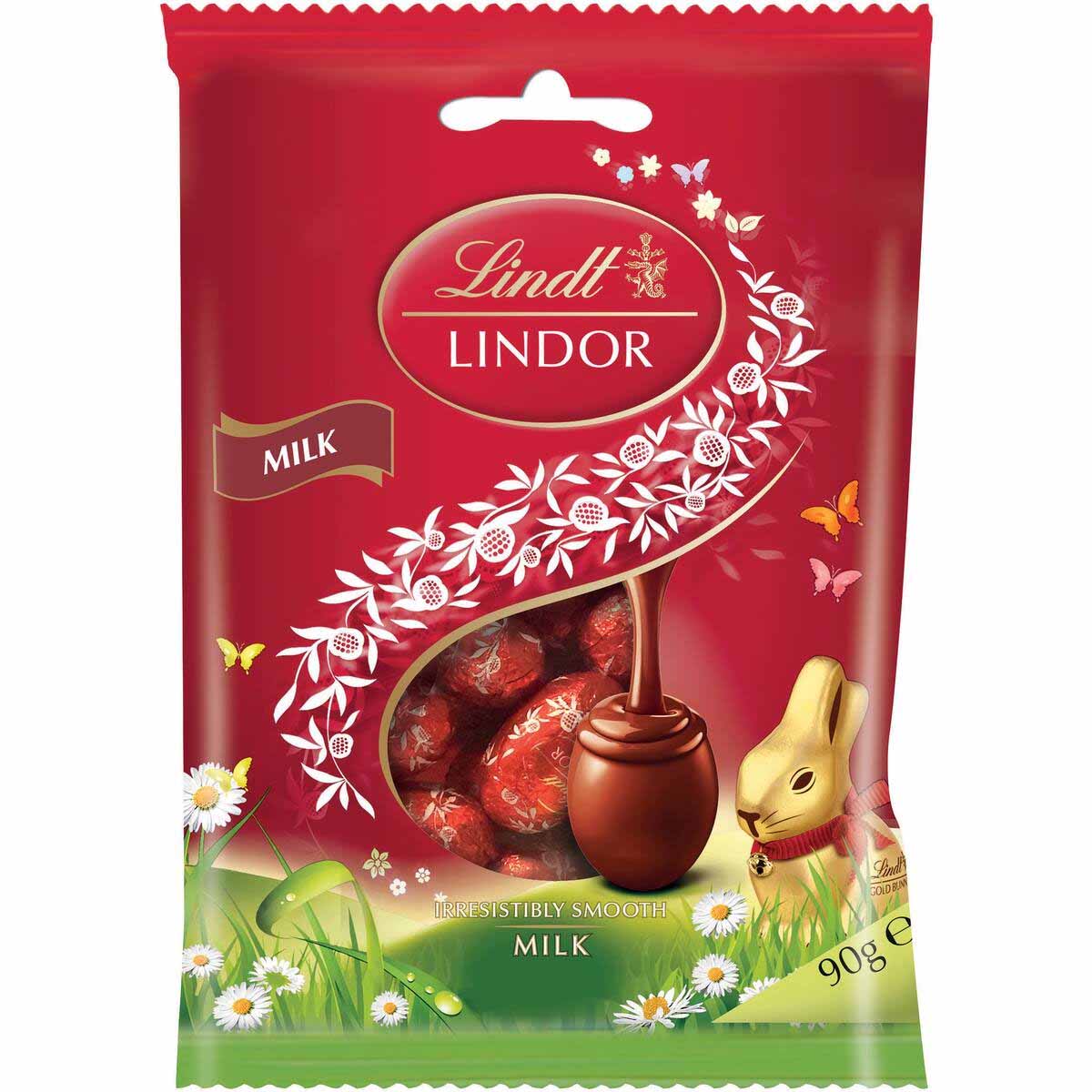 Lindt Lindor Milk Mini Easter Egg Bag 90g