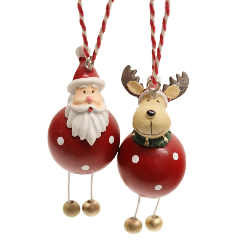 Le Forge Stockholm Hanging Ball Decoration - Santa/Reindeer