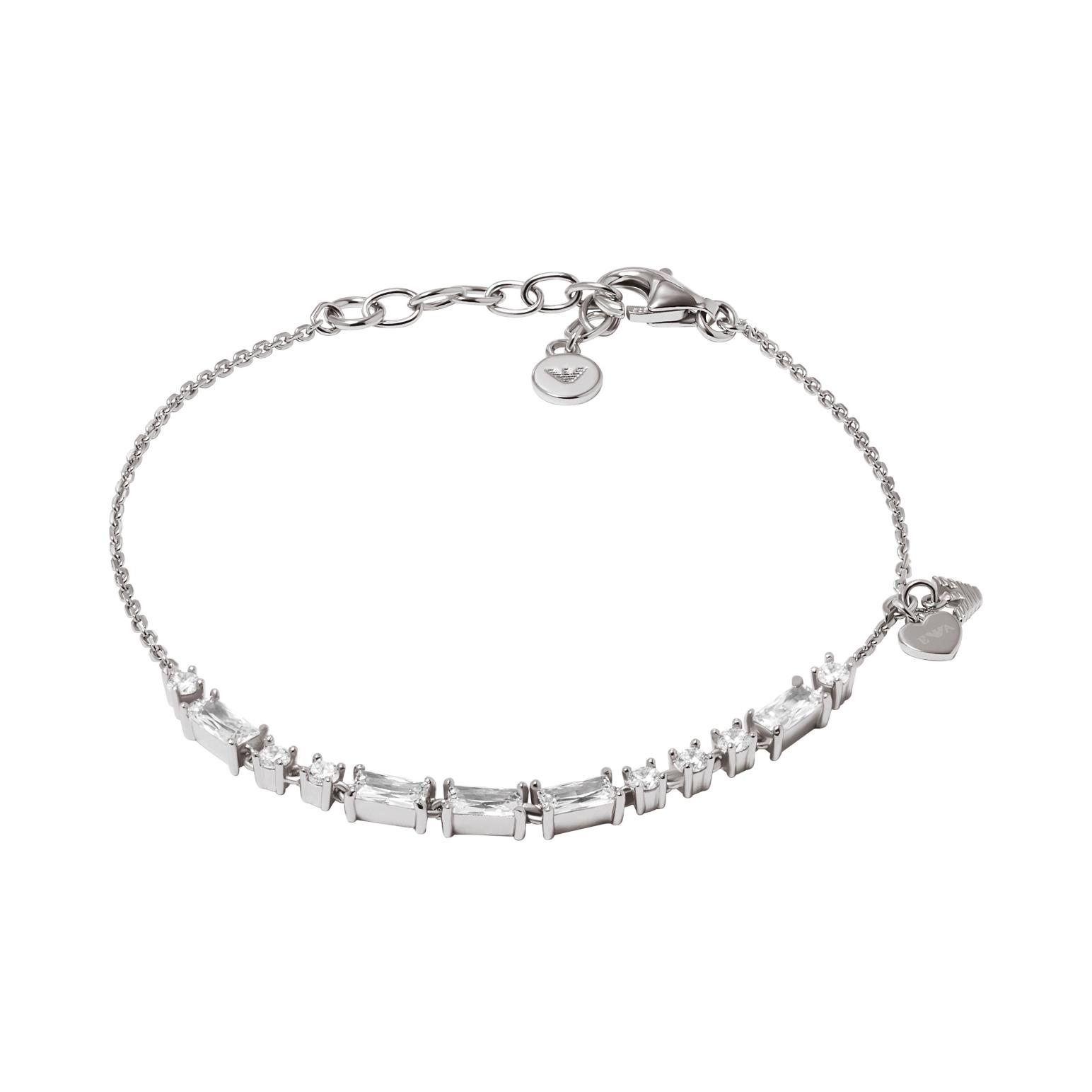 Emporio Armani Sterling Silver Station Bracelet